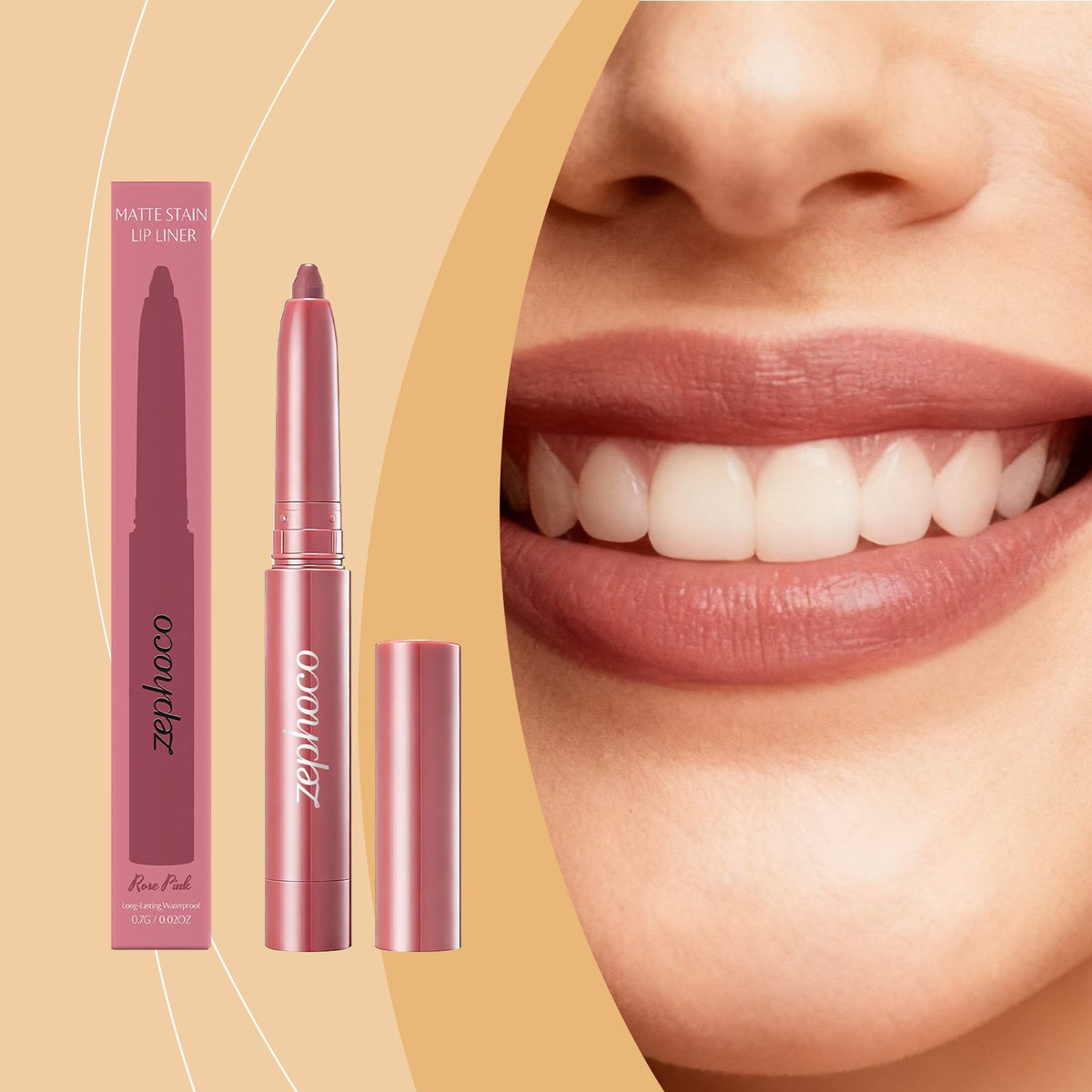 Rose Pink Lip Liner Pencil, 0.7 g
