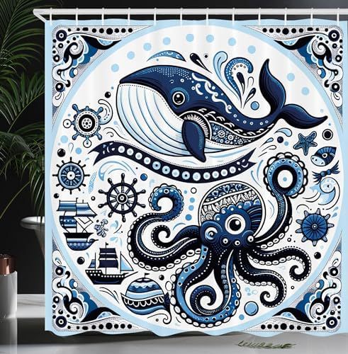 Punch-Free Shower Curtain - Modern Home Textiles for Bathroom Decor