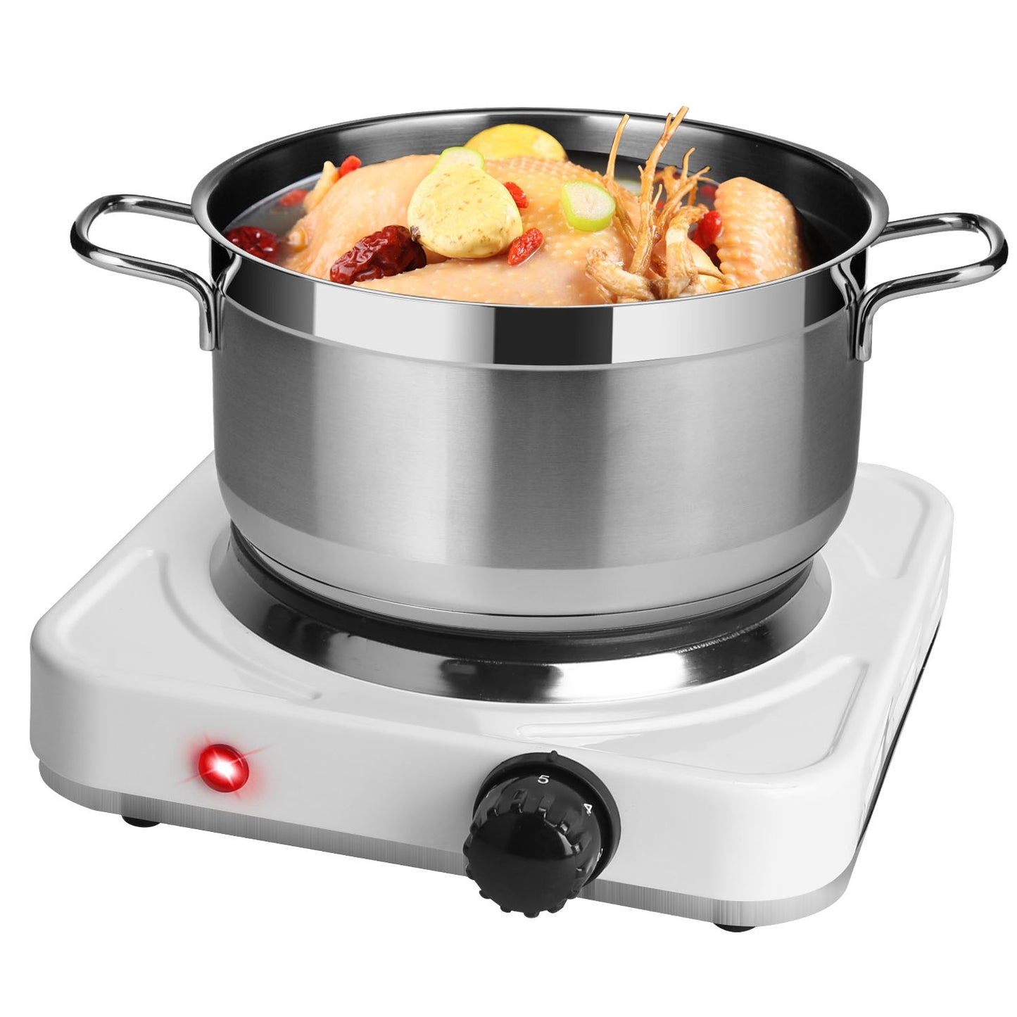 1500W Portable Electric Single Burner Hot Plate with Temperature Control