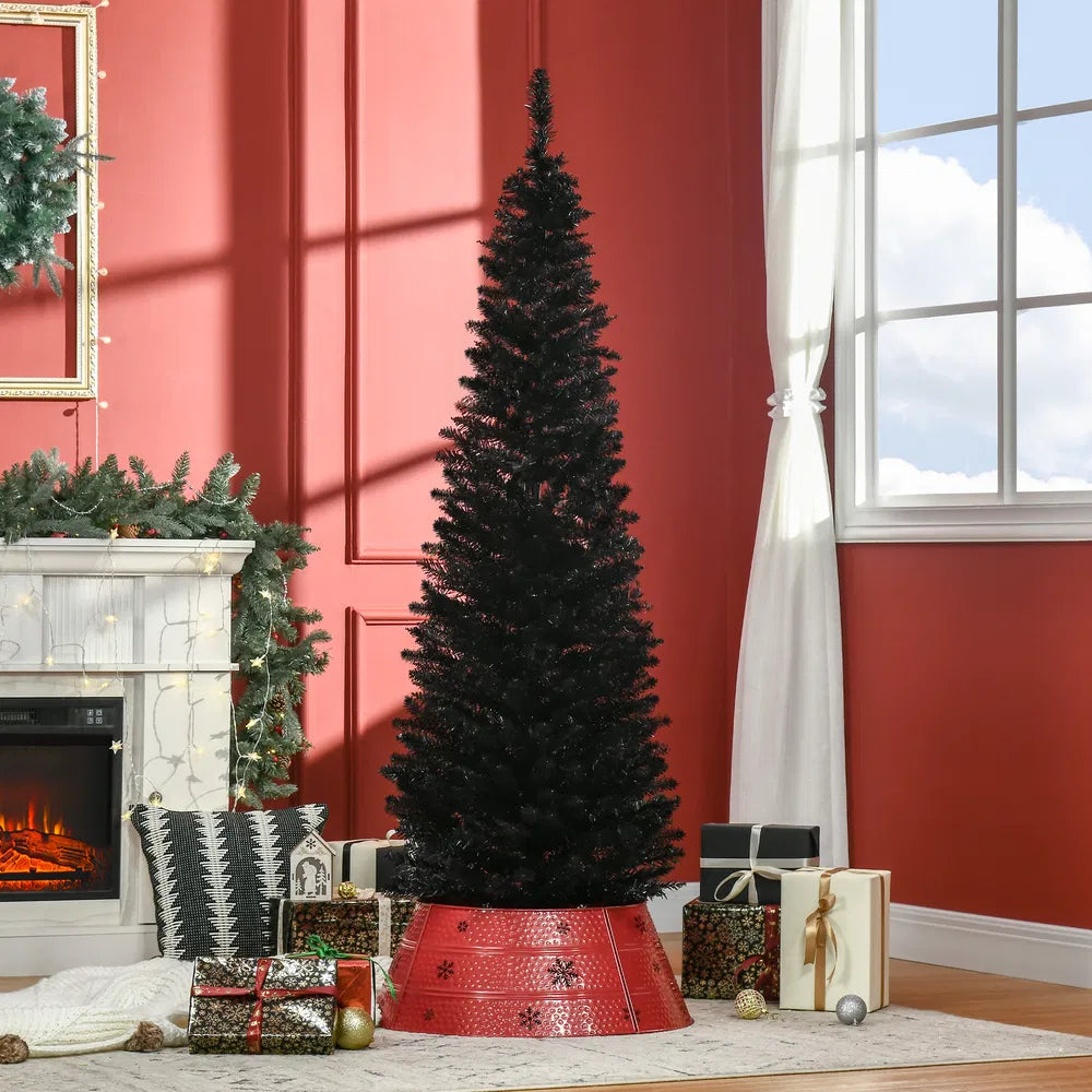 6ft Slim Pencil Artificial Christmas Tree - Black