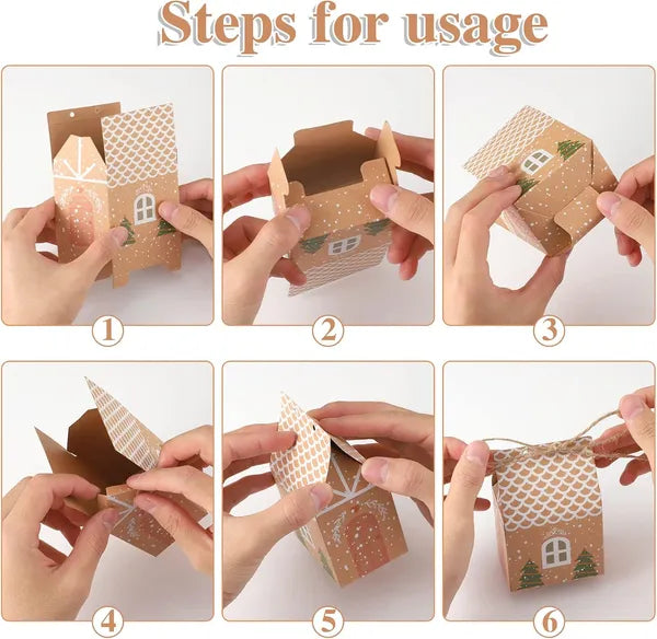 36 Mini Christmas Gift Boxes - Party Favor Bags for Treats