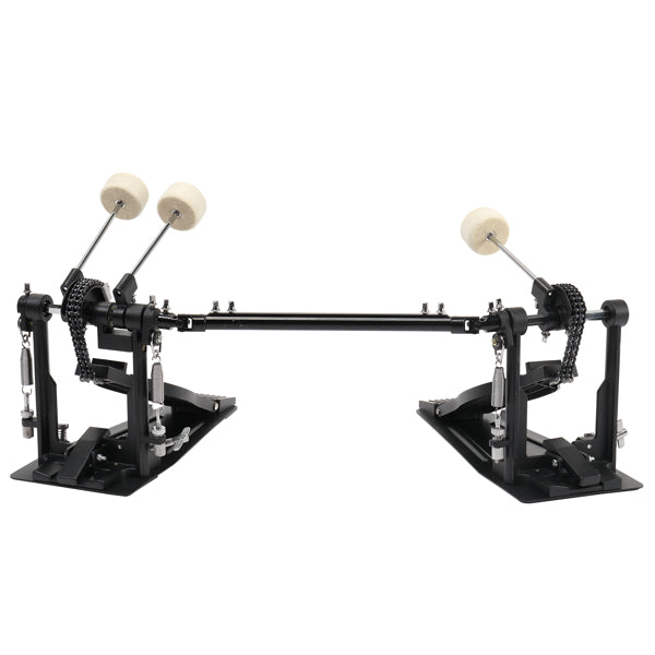 Professional Double Bass Drum Pedal for Drummers - Black