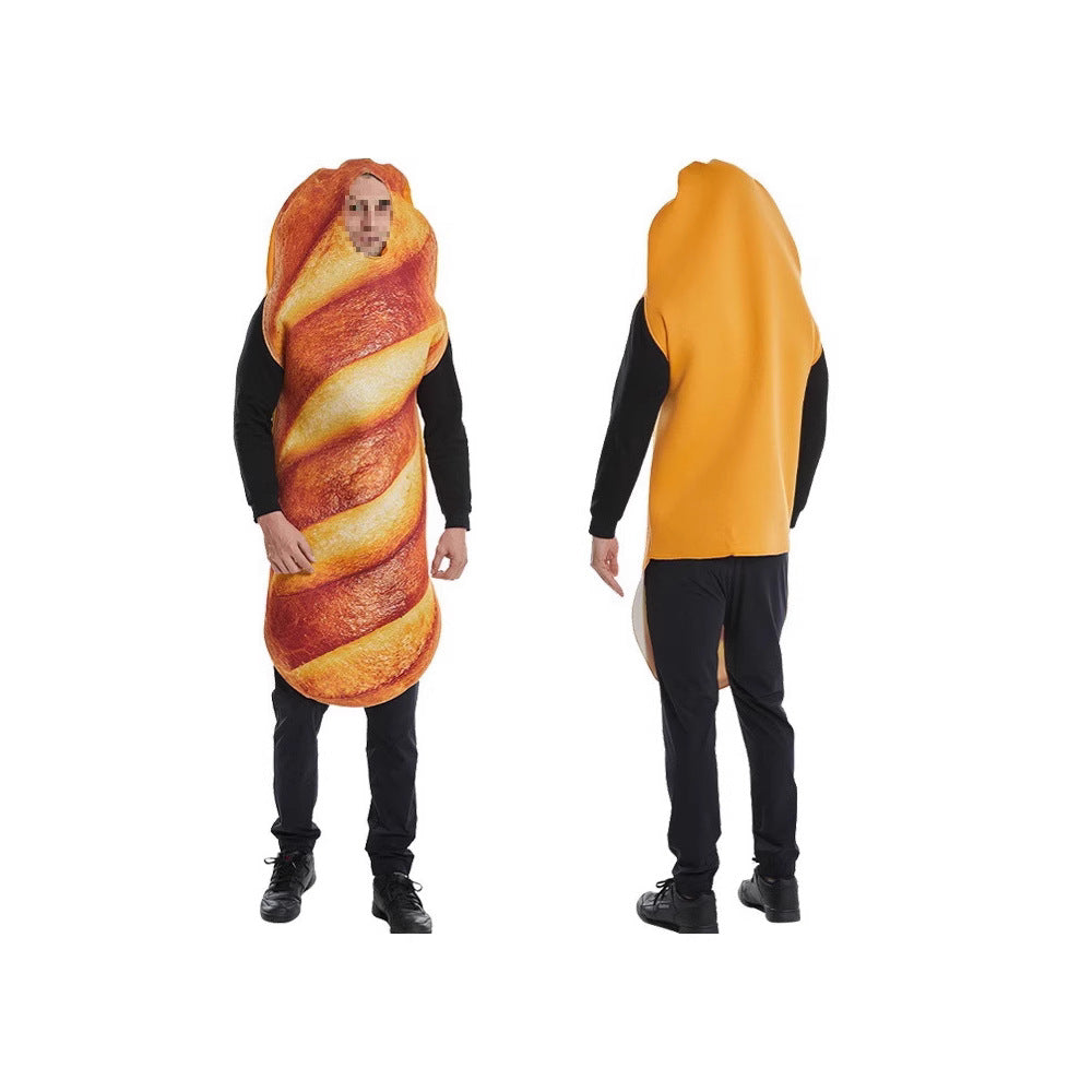 Funny Bread Halloween Costume for Adults Caramel Play Party Outfit