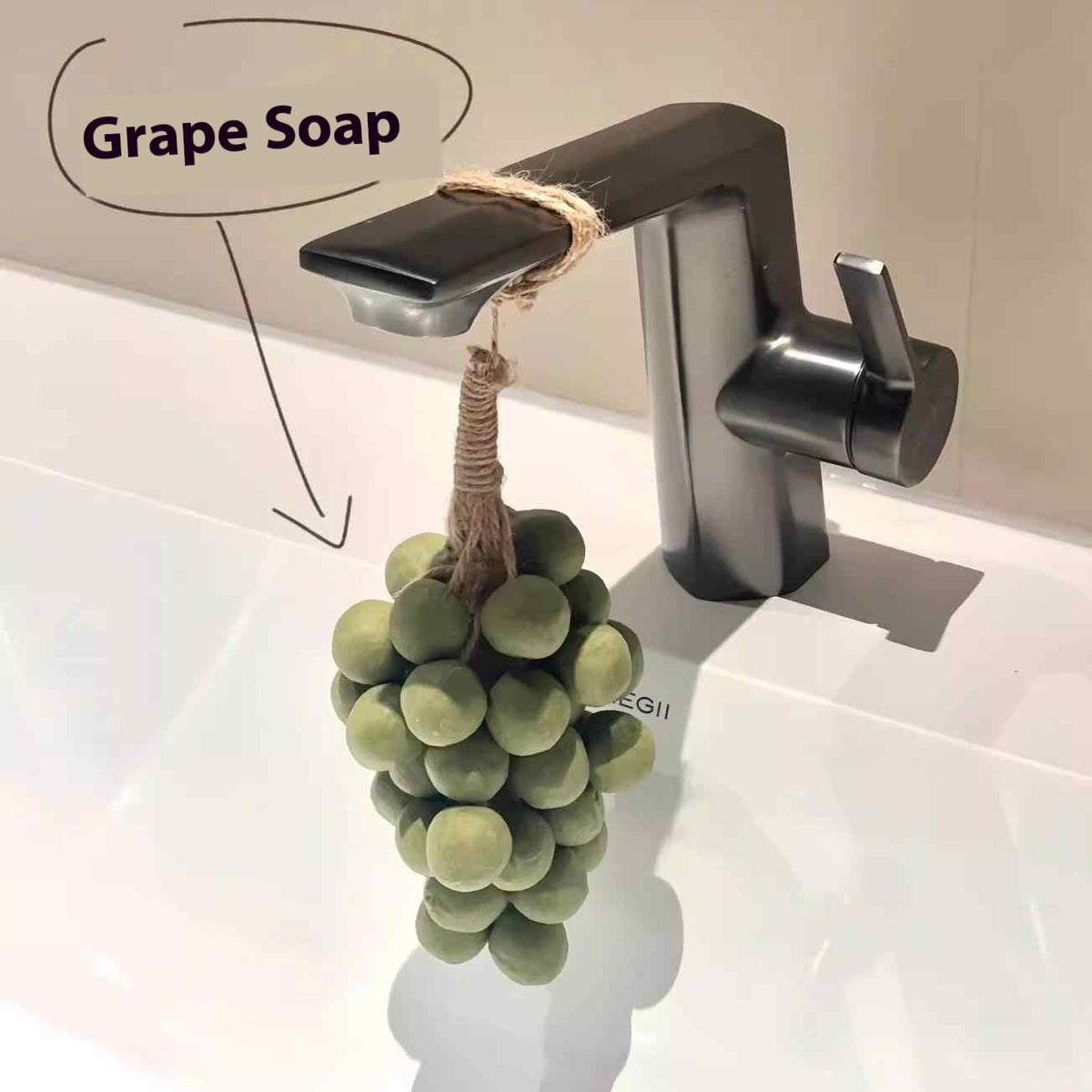 Handmade Aromatherapy Grape String Soap Set - Green & Purple