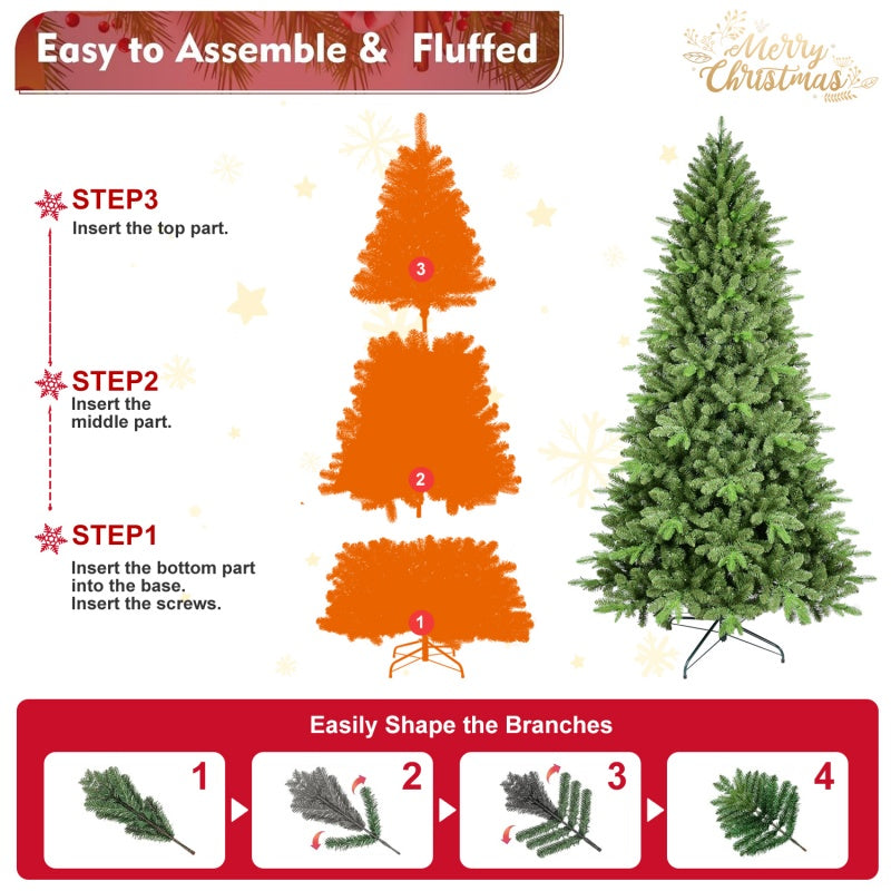 6ft PE/PVC Hybrid Christmas Tree with 1168 Tips
