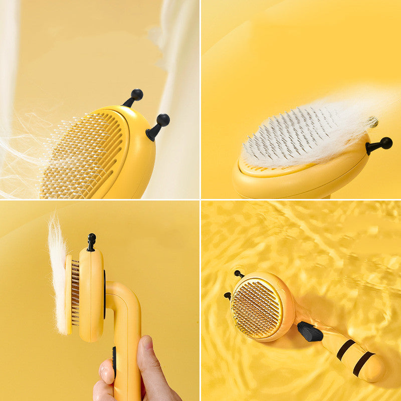 Bee-Shaped Pet Comb Fine Needle Grooming Tool for Cats and Small Animals