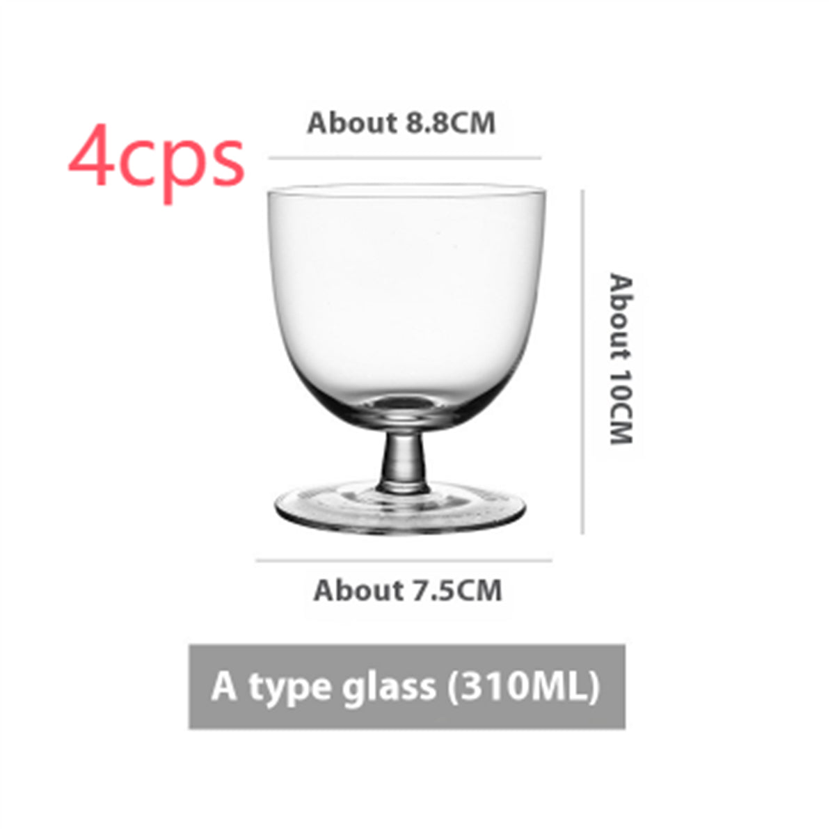 Simple Ins Style Handmade Crystal Glass Goblet - Multiple Variants