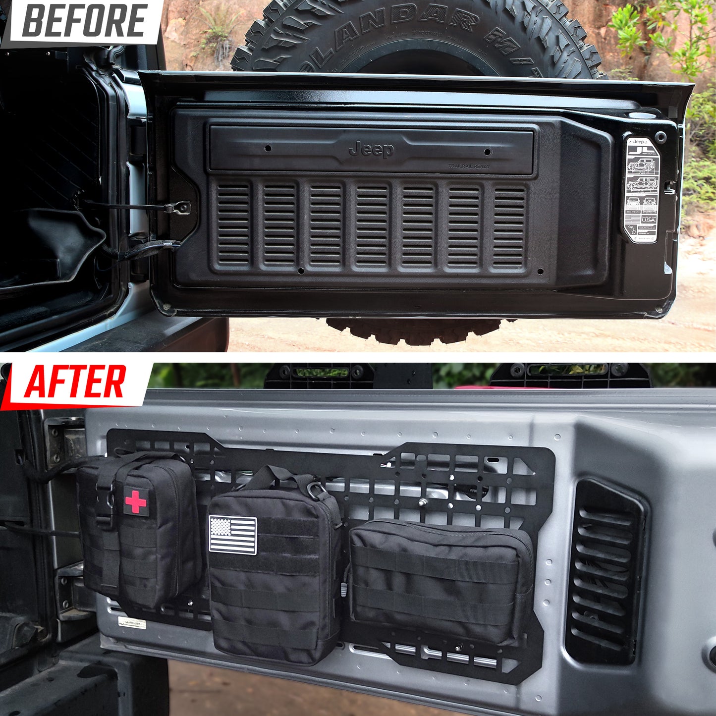 Tailgate Tactical Panel For Wrangler Tool Kit Organizer Racks