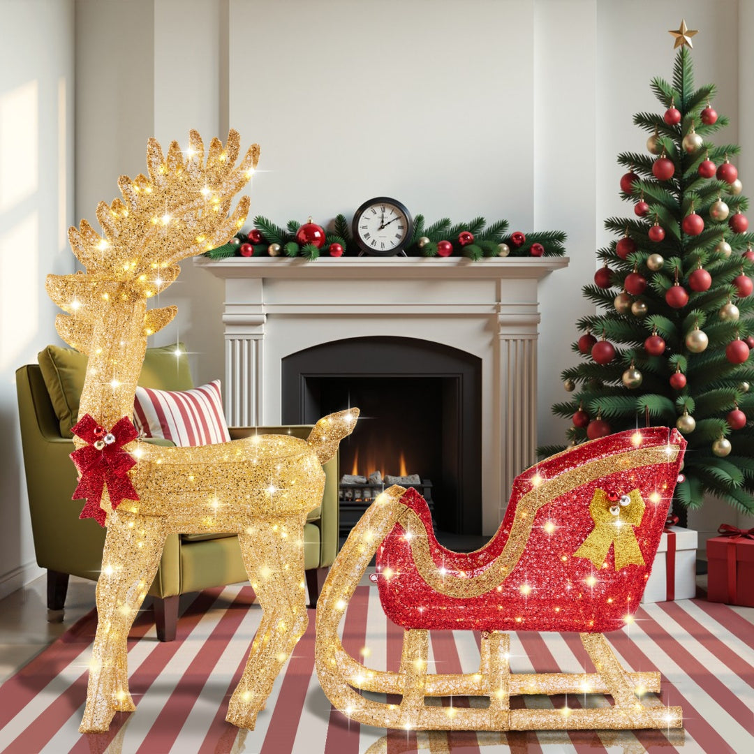 Christmas Outdoor Deer Decoration with LED Lights