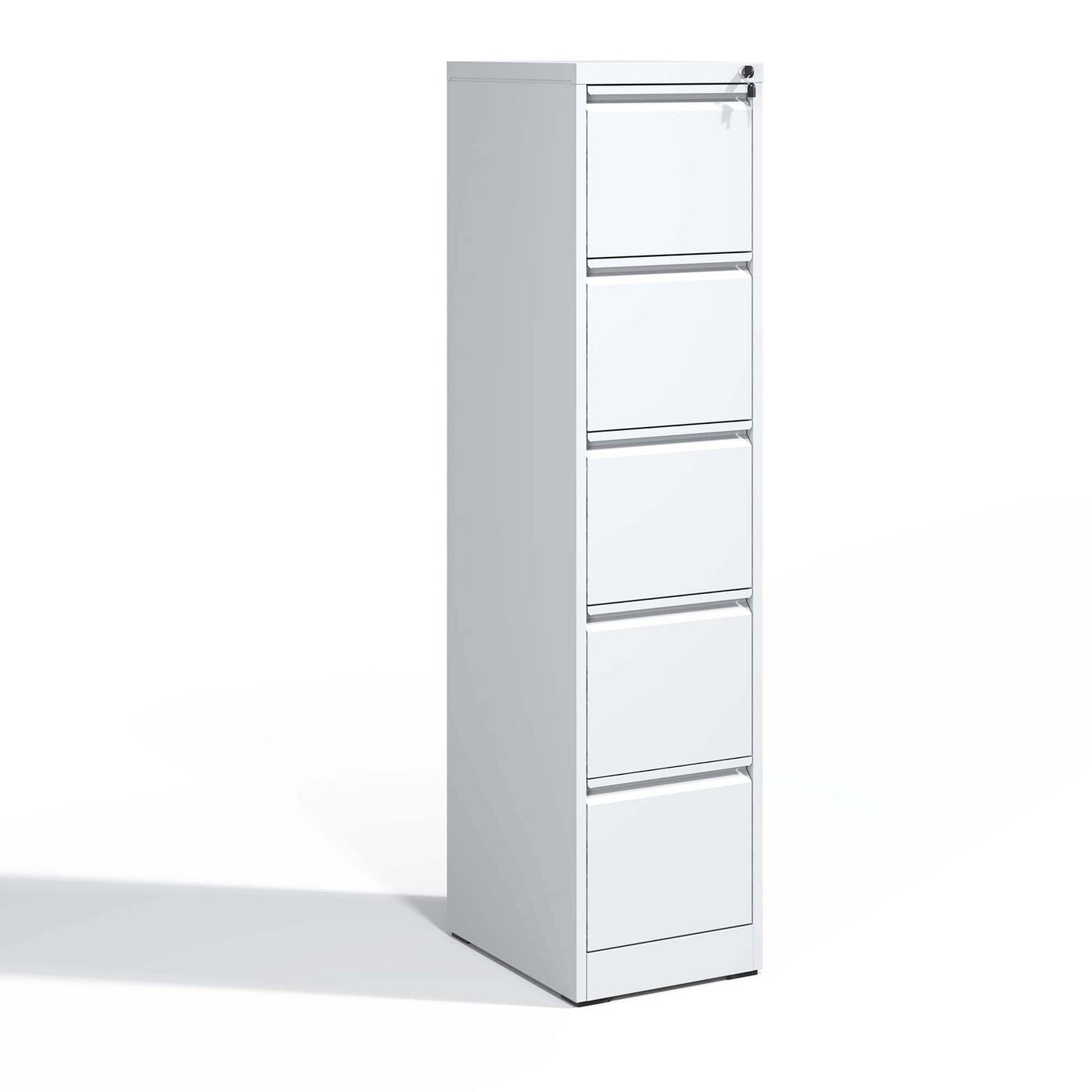 5 Drawer Metal Vertical File Cabinet With Lock Office Home Steel For