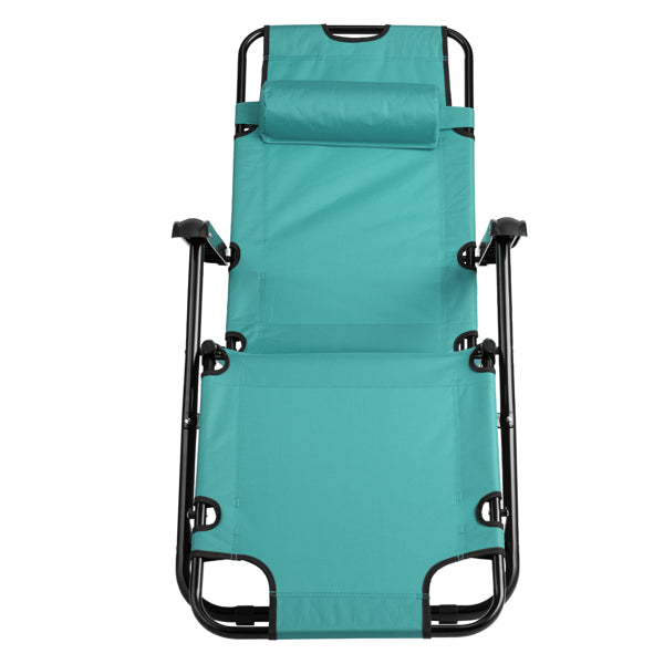 Portable Folding Reclining Chair - Green Outdoor Seating