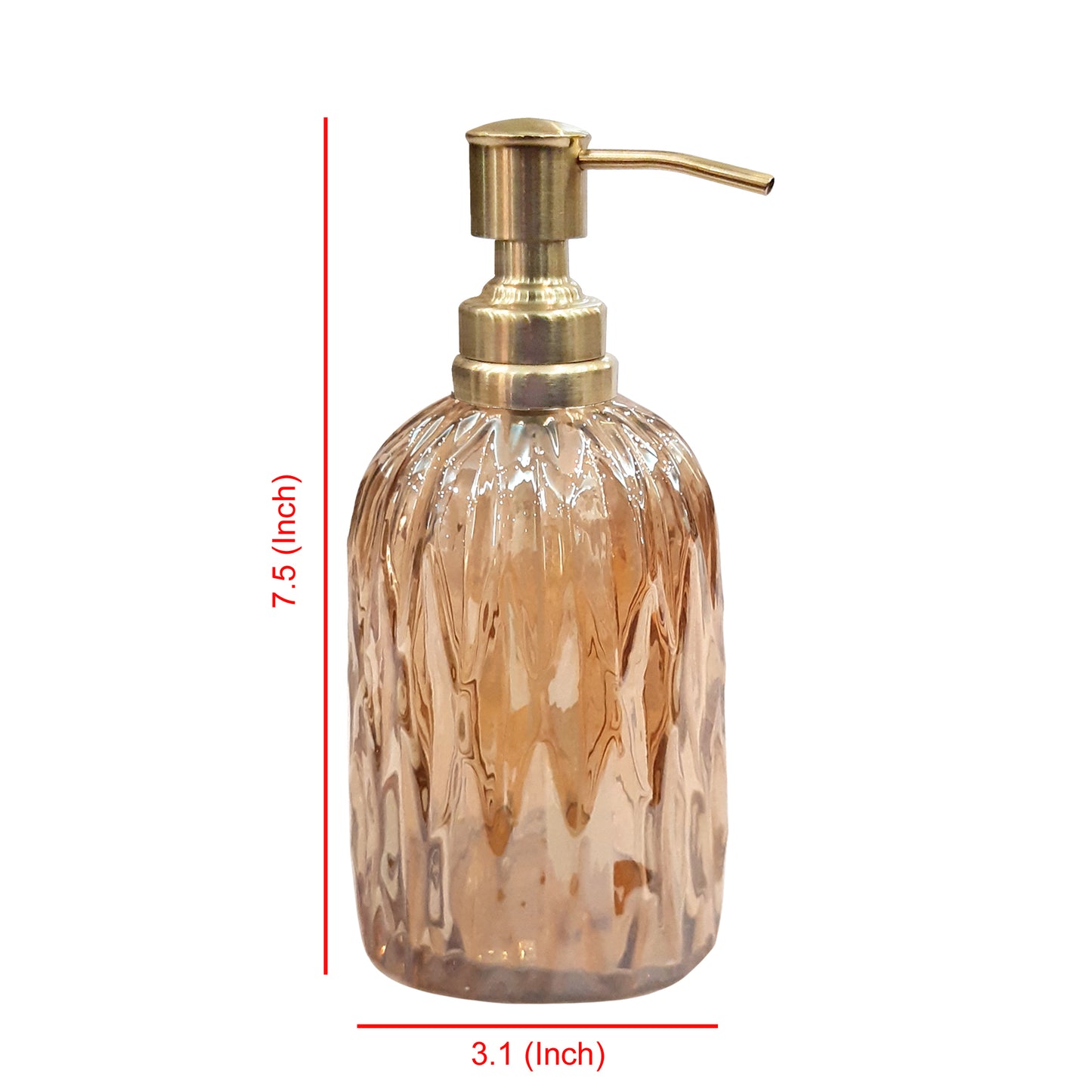 Glass Liquid Soap Dispenser Pump Bottle Bathroom Vanity & Kitchen