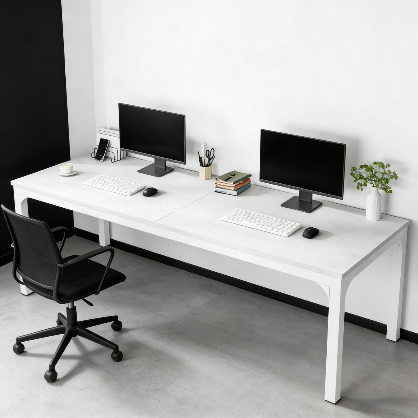 Dual Workspace Desk - Rectangle Computer Desk for Home Office