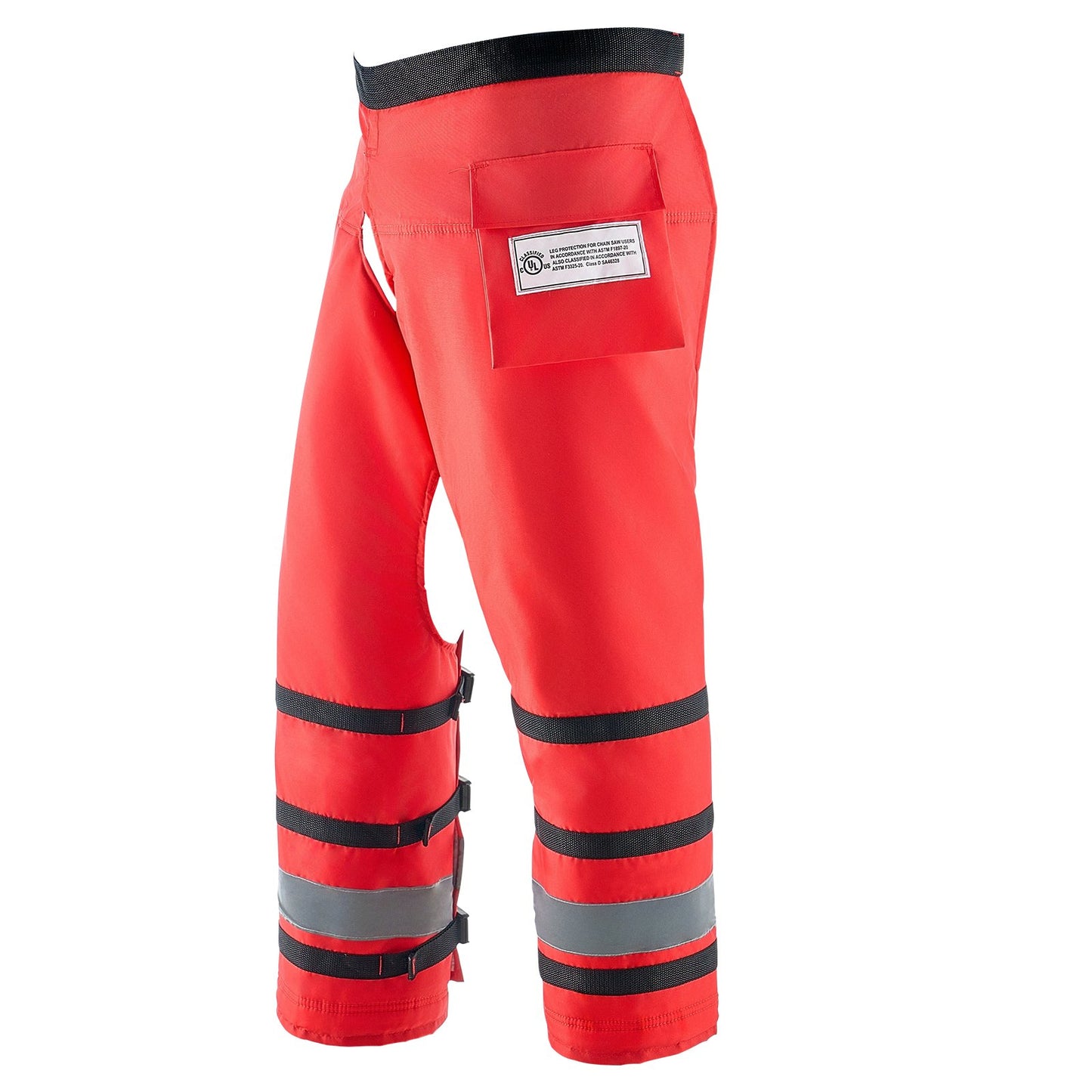 Chainsaw Chaps 39.7in Apron Style Safety Leg Protectors Class D Red
