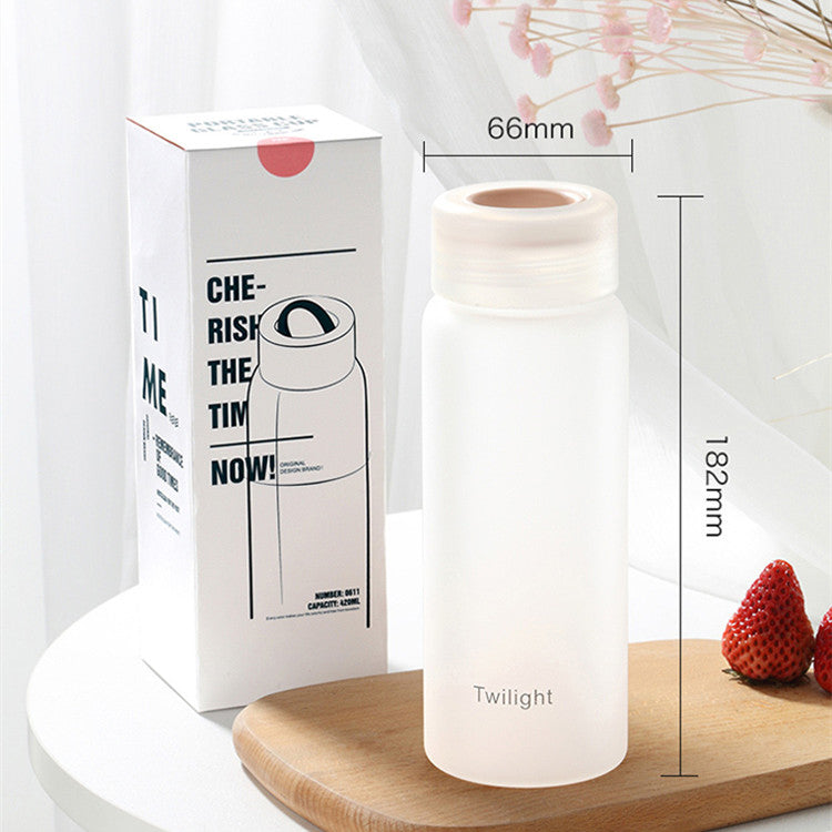Portable Heat-Resistant Glass Mug for Student and Home Use