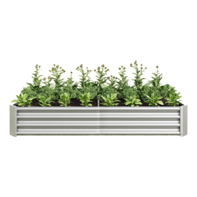 Large Metal Raised Garden Bed 6x3x1ft for Plants Vegetables Flowers Outdoor