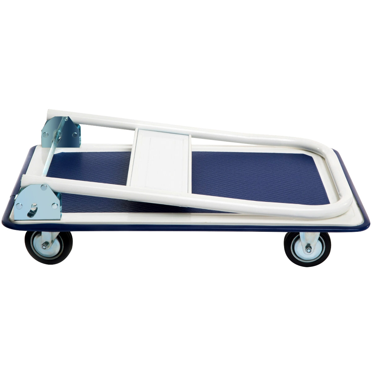 330 Lbs Foldable Platform Cart Dolly - Blue Vinyl
