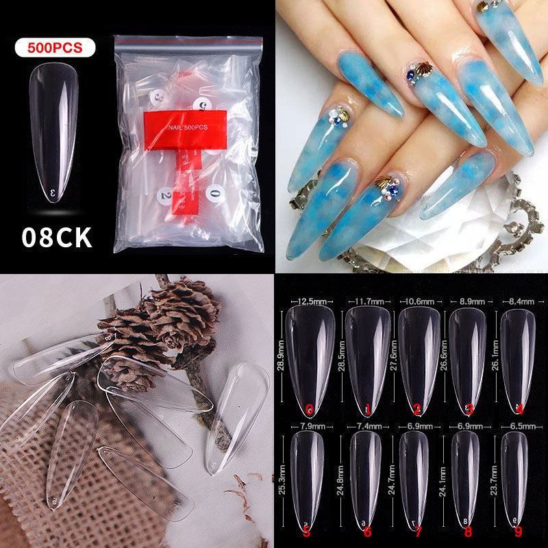 French Pointed Non-Marking Ballet Nail Art Tools - Transparent