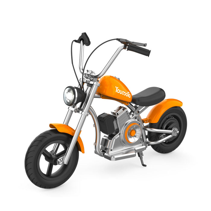 Kids Electric Motorcycle 12-Inch Ride On Toy - Orange