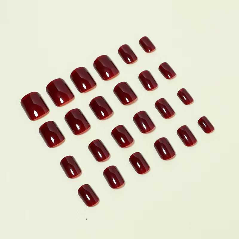 Nail Art Kit with Solid Color Nails and Glue - Long, Medium, Transparent, Almond Shapes