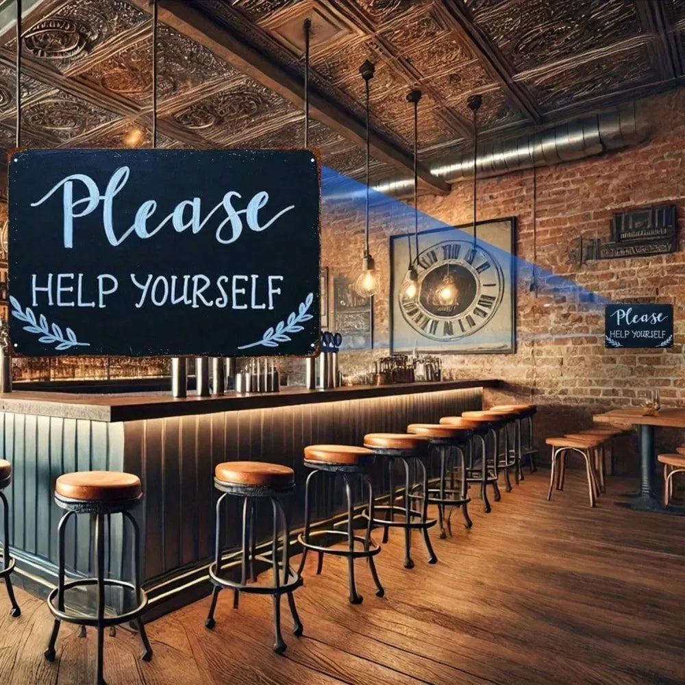 Metal Tin Wall Sign - 20 cm x 20 cm Home Decor
