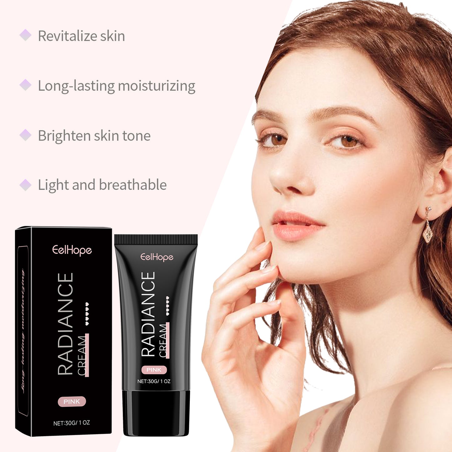 Radiant Skin Brightening Moisturizing Cream - Hydrating Nude Makeup Base