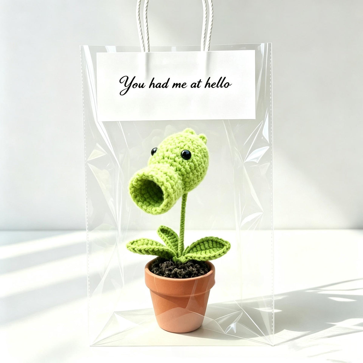 Handmade Yarn Flower Pot Ornaments - Various Styles for Home & Garden Decor