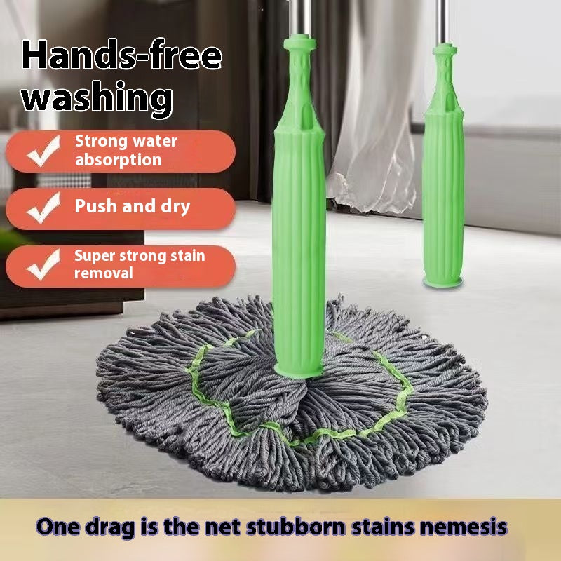Self-Twisting Rotating Mop with Large Cloth for Dry & Wet Cleaning