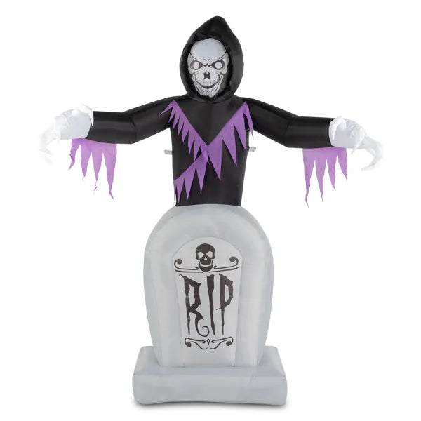 8ft LED String Lights Grim Reaper & Grave Inflatable Halloween Decor