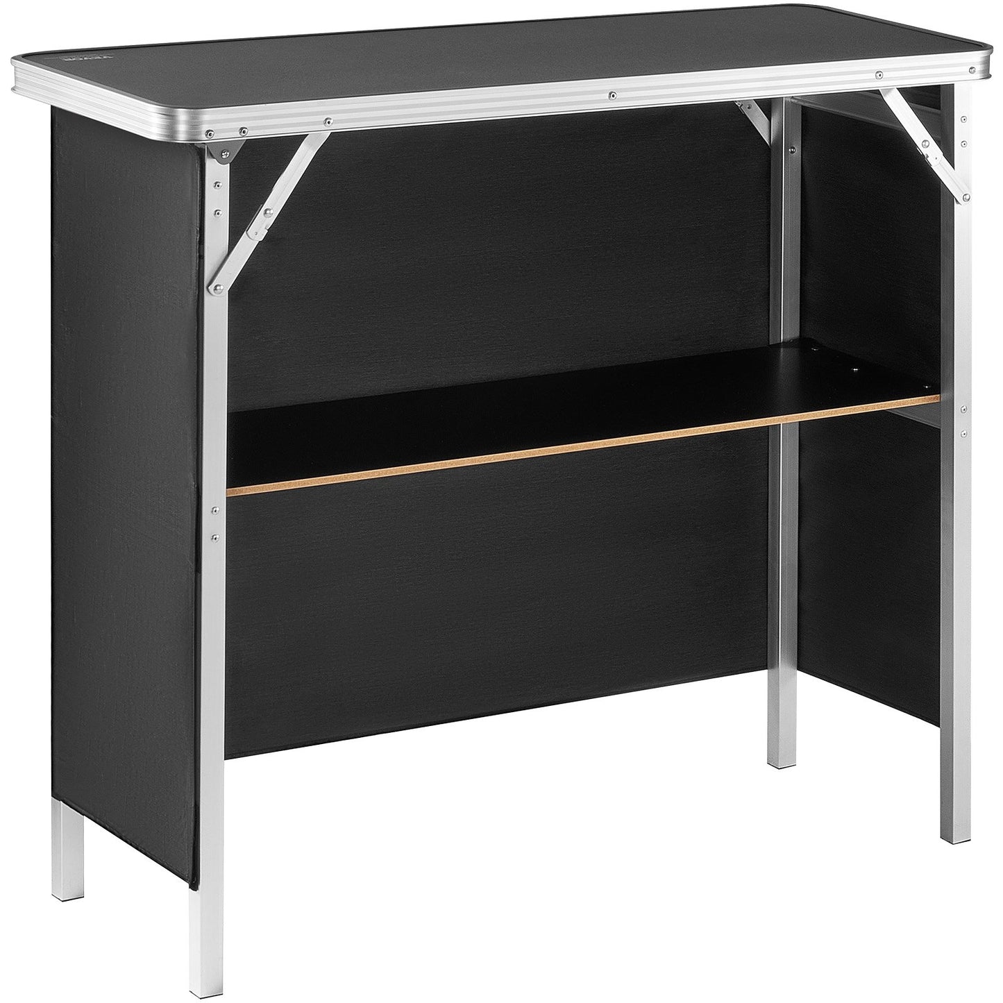 Folding Portable Bar Table with Carrying Case - Black