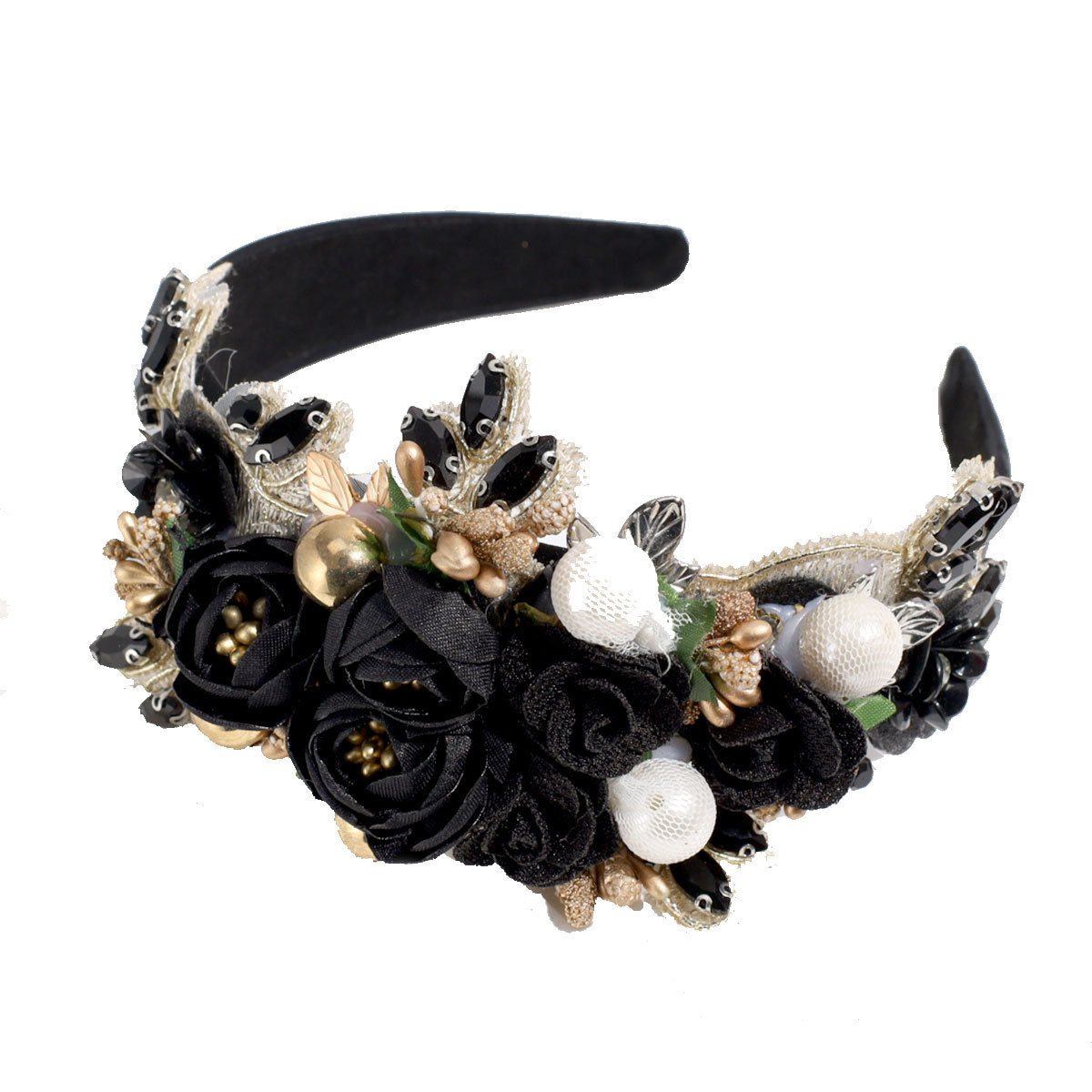 Baroque Rhinestone Pearl Headband – Multiple Colors