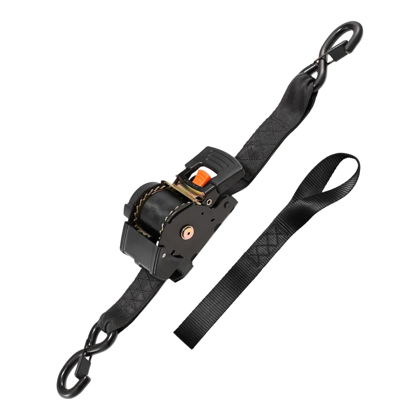 Retractable Ratchet Straps 2 in x 10 ft Tie Down Kit with Hooks, Soft Loops, 3033 lbs Break Strength — 2 Pack