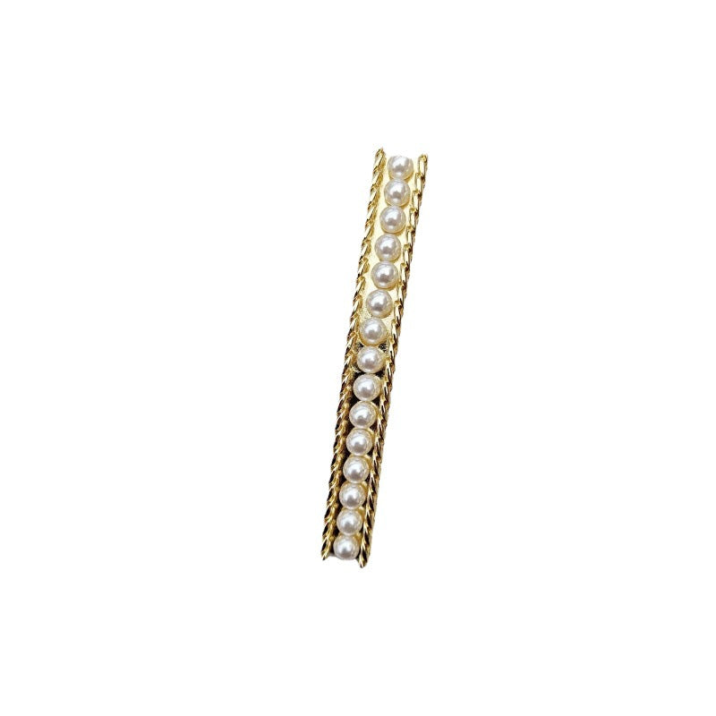 Pearl Diamond Hair Clip Spring - Gold & Silver, 2 Sizes