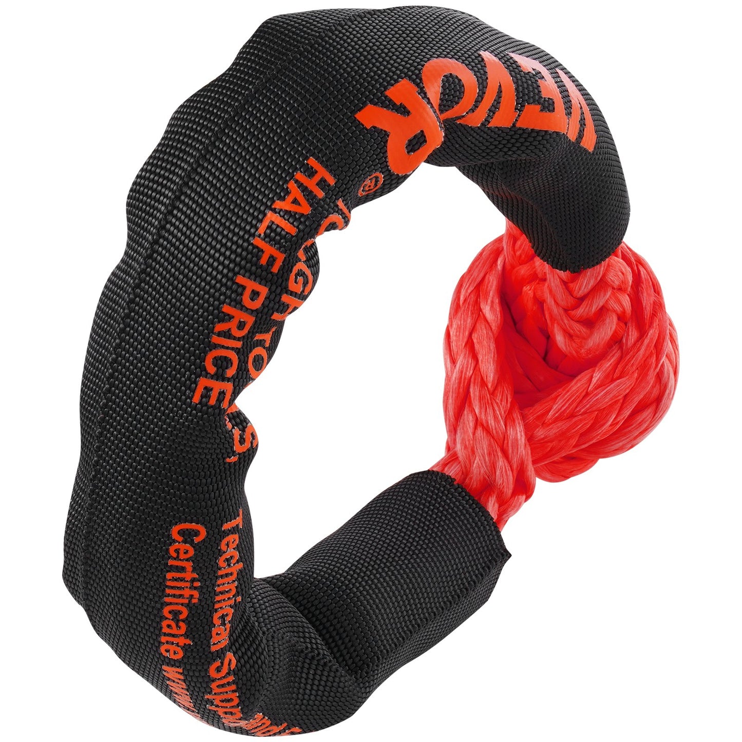 Heavy-Duty Synthetic Recovery Rope Set 2 Pack - 1/2 x 22 inches, 44,092 lbs Break Strength