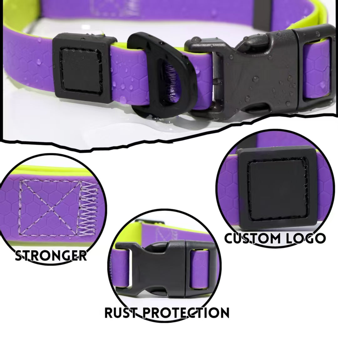 Honeycomb Embossed Dual-Color Pet Leash Set Waterproof & Wear-Resistant
