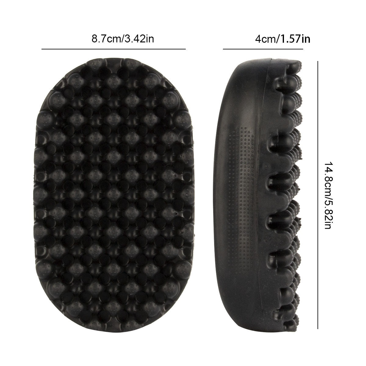Black Rubber Hair Curler for Salon & Home Hair Styling