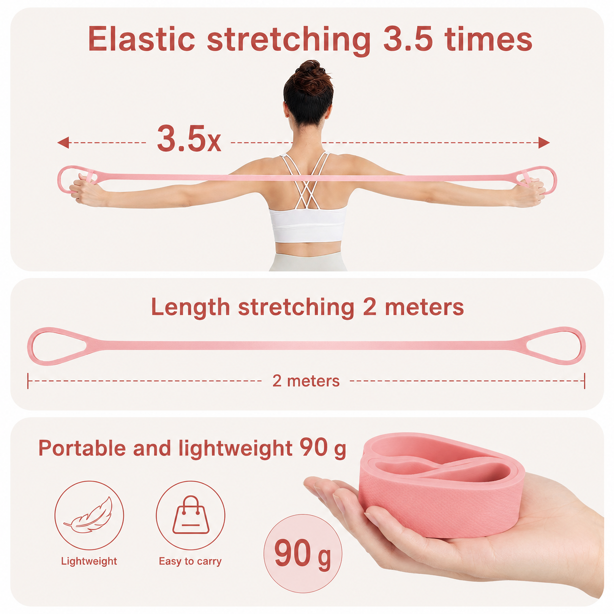 8-Shaped Silicone Yoga Resistance Band - Fitness Stretch Rope