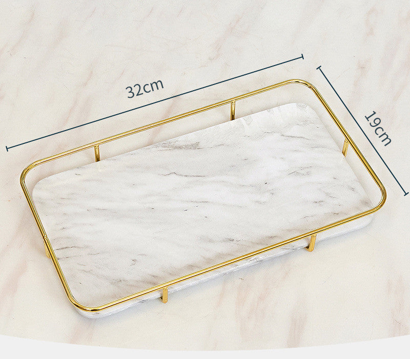 Marble Toiletry Set Bathroom Storage Organizer - 5 or 6 Piece with Tray