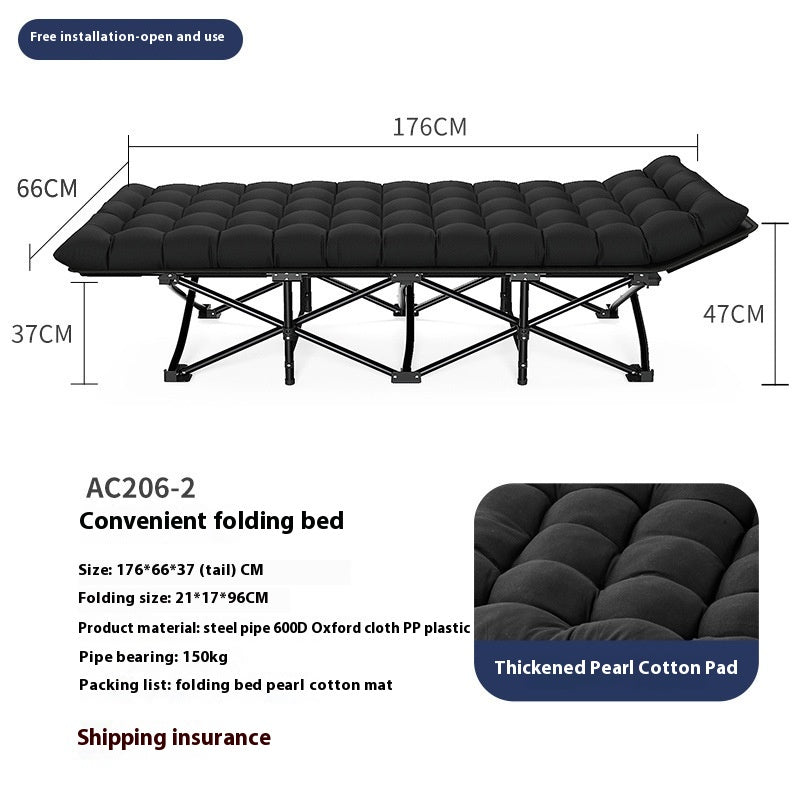 Portable Folding Bed for Camping and Office Use – Lightweight & Space Saving