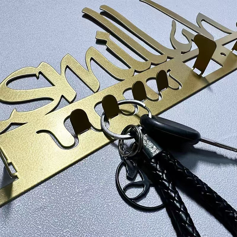 Metal Wall-Mounted Hook Rack for Coat & Storage - Nordic Style