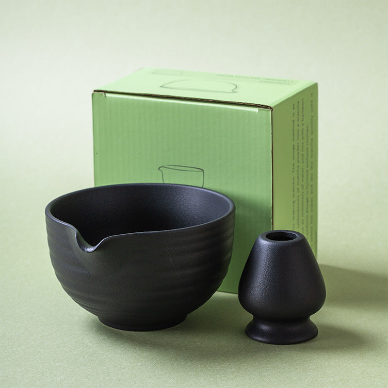 Japanese-Style Ceramic Matcha Bowl Set for Tea Preparation - Multiple Colors
