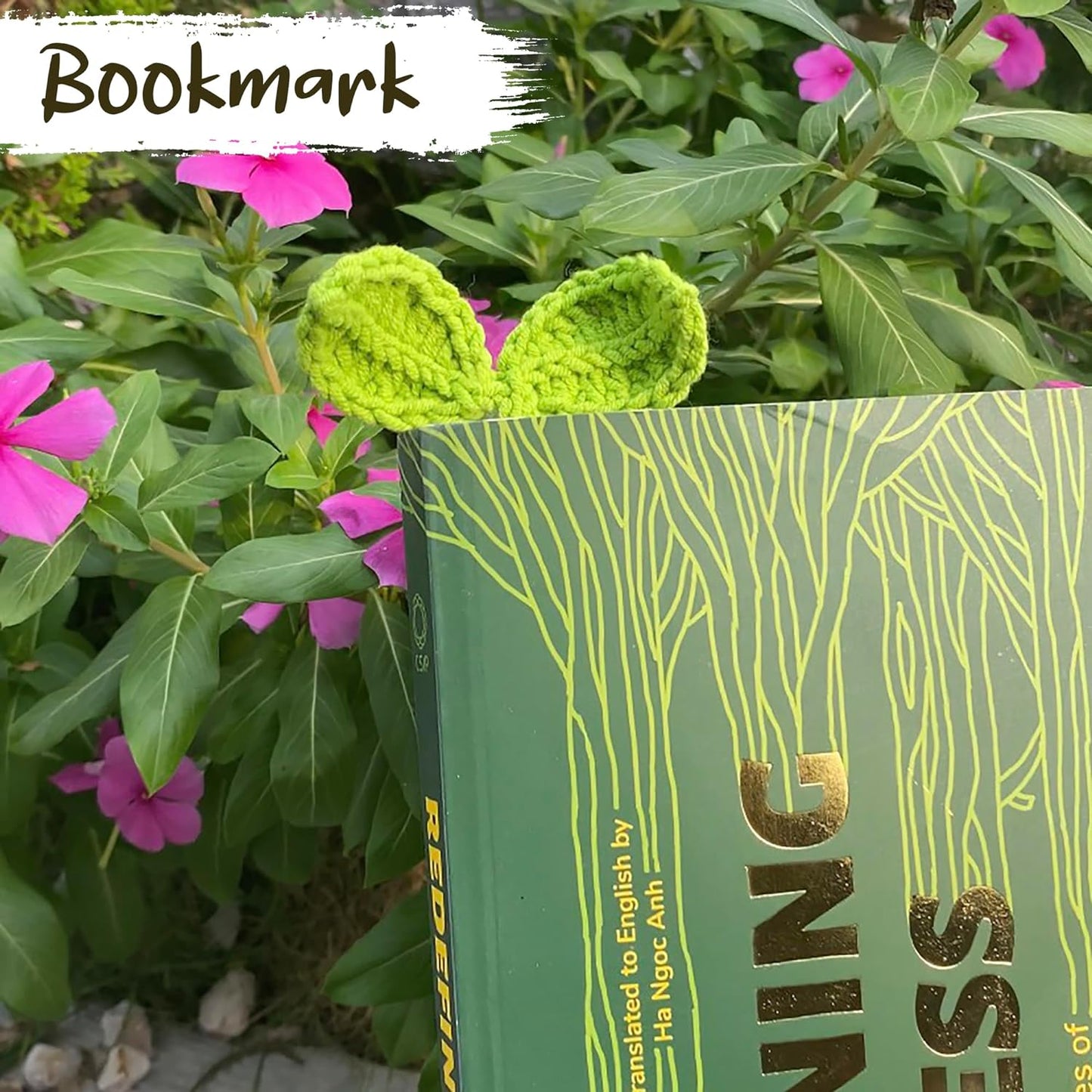 Cute Knitted Crochet Leaf Sprout - Multi-Functional Bookmark & Cable Tie