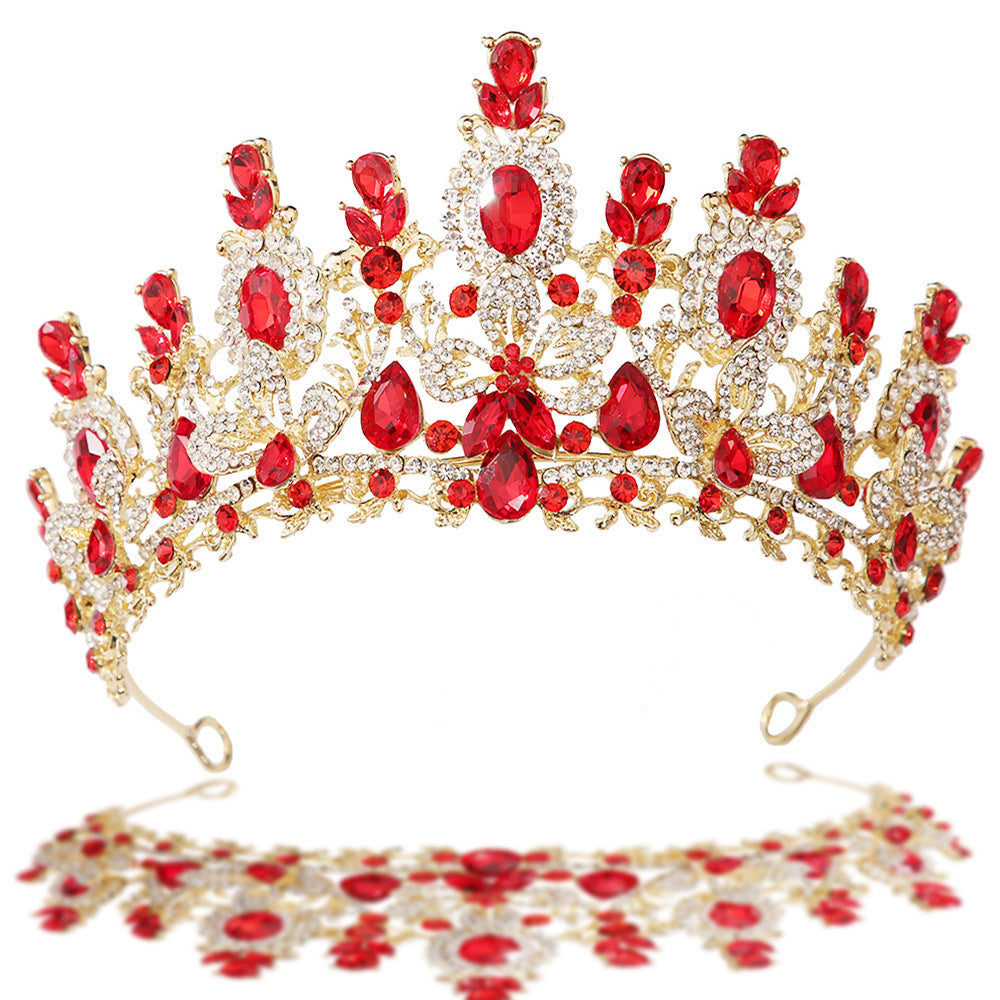 Luxury Bridal Crown Headpiece with Crystal Cross Design for Wedding & Special Occasions