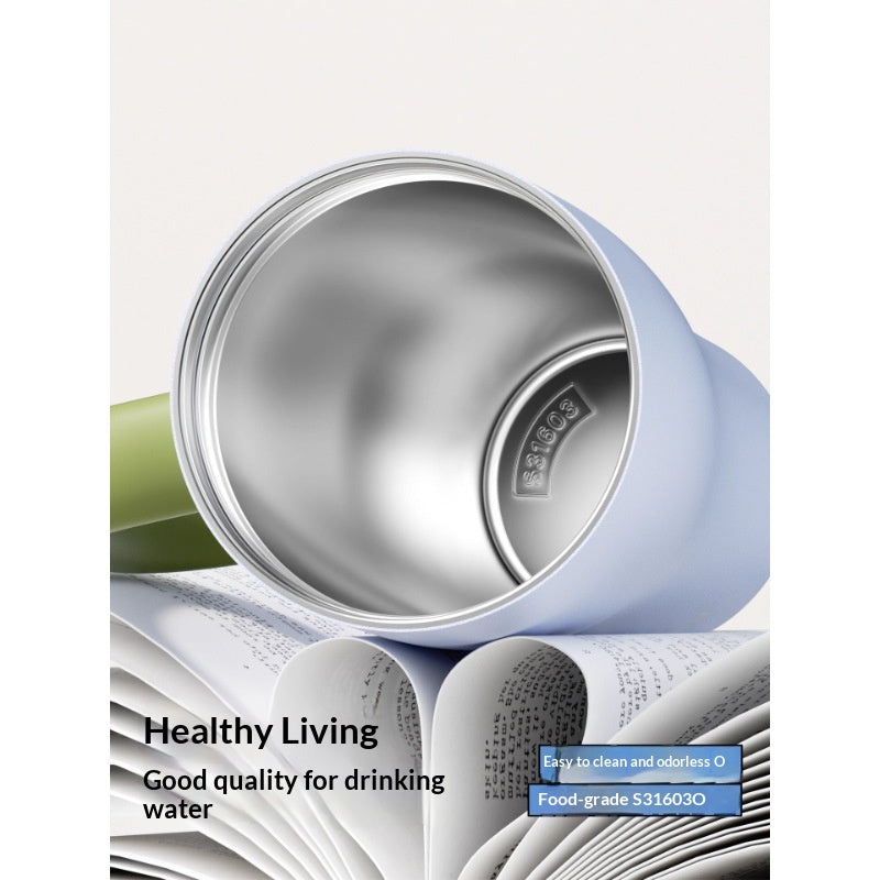 Large Capacity Insulated Stainless Steel Mug with Straw - 1000ML