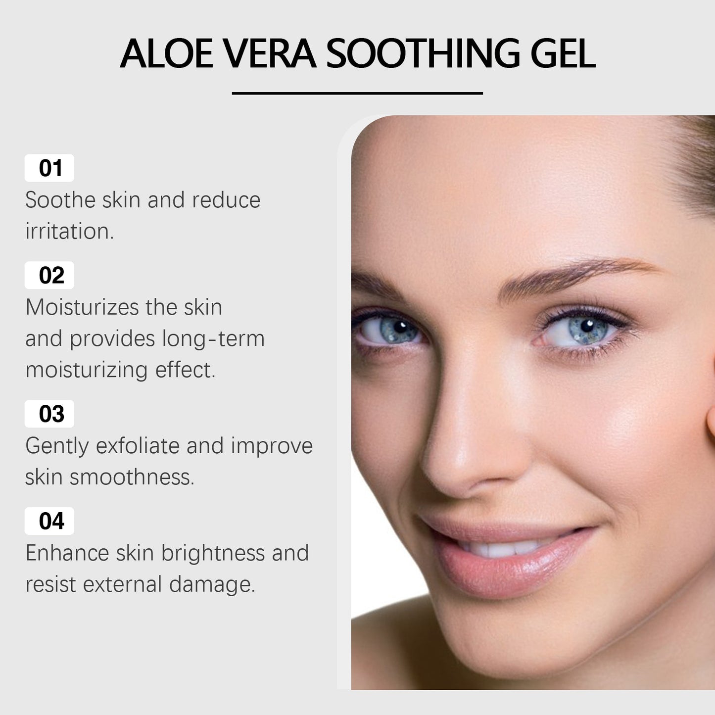 Aloe Vera Leaf Soothing Gel - 100ml Hydrating & Brightening Skin Care