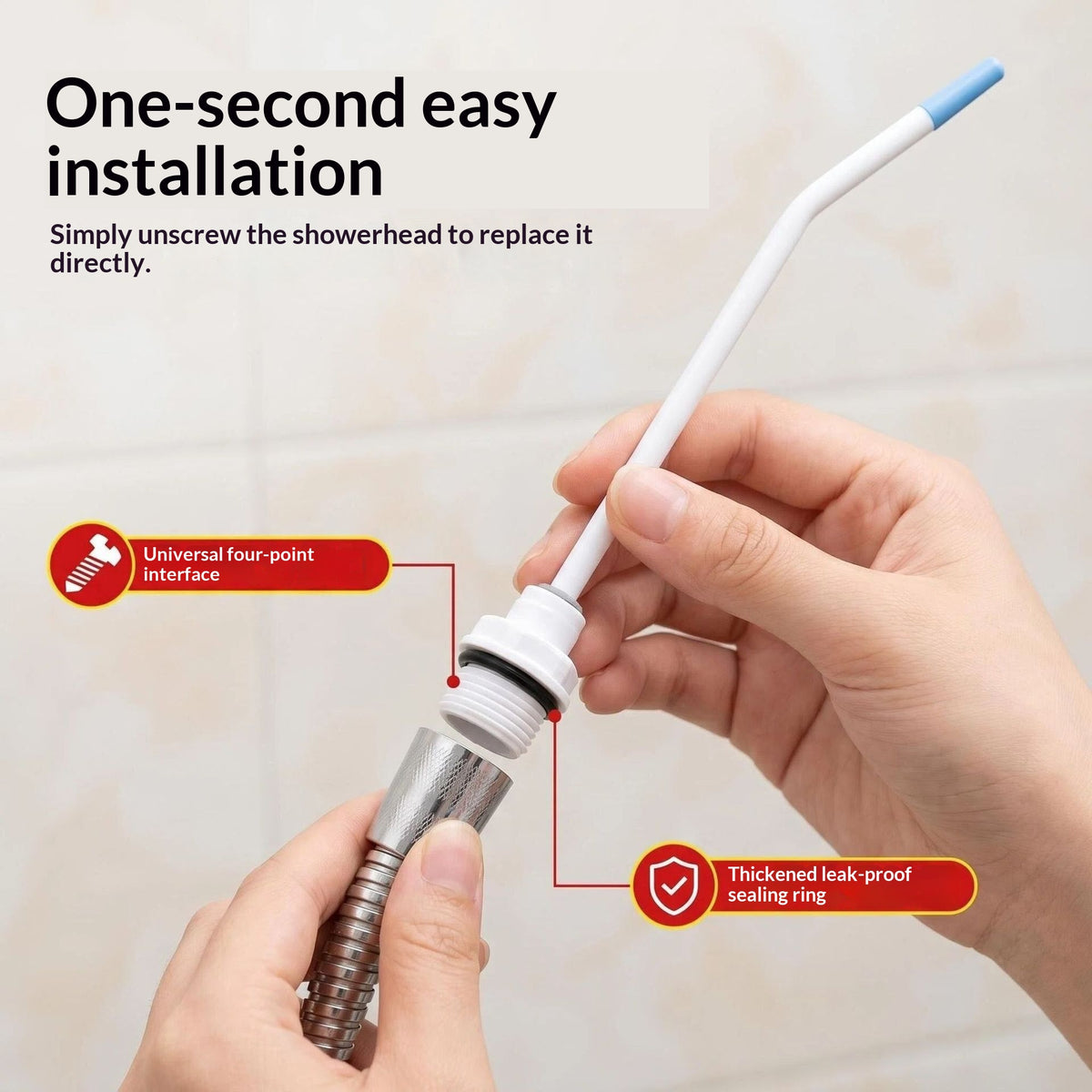 High-Pressure Toilet Cleaning Nozzle for Hard-to-Reach Areas