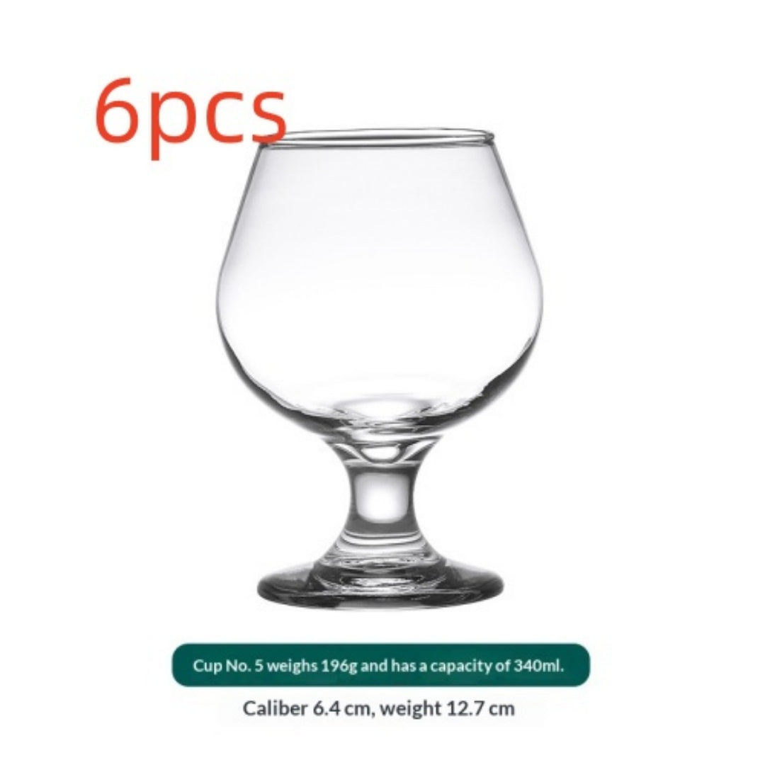 Short-Stemmed Wine Glass Set - Multiple Sizes & Quantities for Red & Brandy
