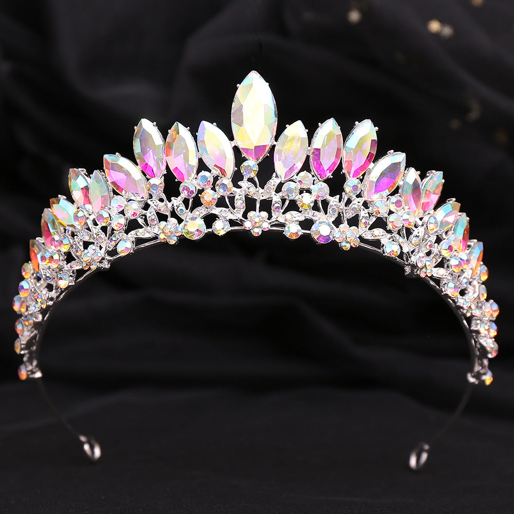 Bridal Crystal Leaf Crown Headdress