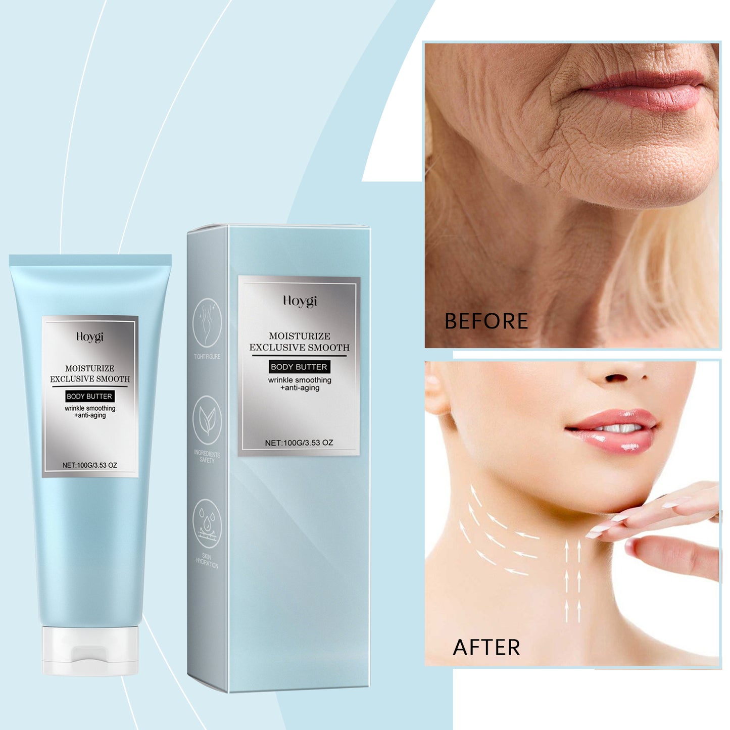 Firming Body Butter Cream with Hyaluronic Acid - Anti-Aging Moisturizer