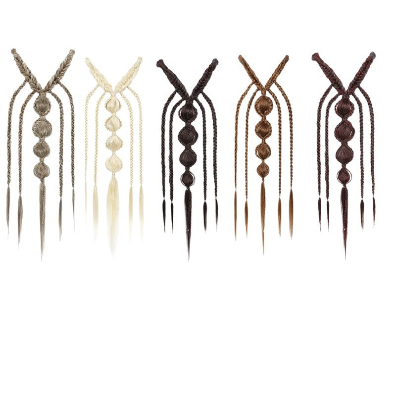 Bohemian Braided Synthetic Hair Wig for Women - High-Temperature Resistant Fiber